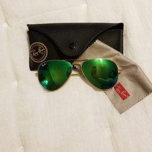Ray-Ban green flash lens aviators